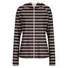 Women Zip Up Hoodie with Pockets Long Sleeve Lightweight Striped Sun Jacket Casual Hooded Top