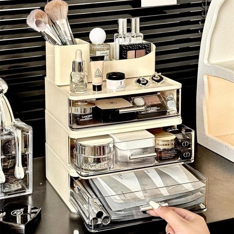 Multi-layer Transparent Drawer Cosmetics Organizer Makeup Storage Box Large Capacity Table Lipstick Makeup Brush Perfume Racks