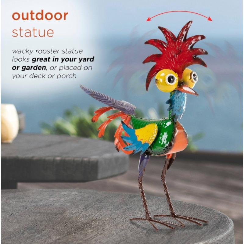 Thanksgiving Metal Rooster Statue Garden Rooster Statue Ornament Outdoor Decoration Ornament