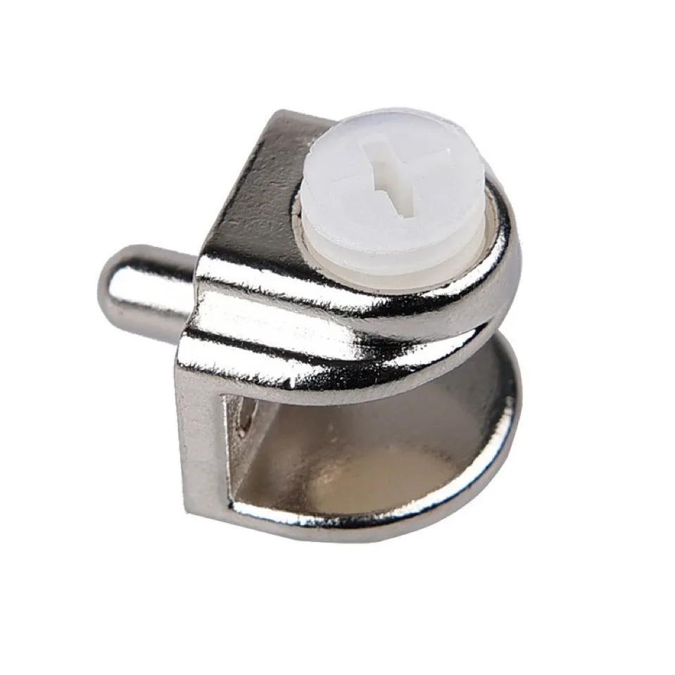 Zinc Alloy Fixed Adjustable Glass Support Plate Clamp Furniture Laminate Support Expansion Glass Clamp