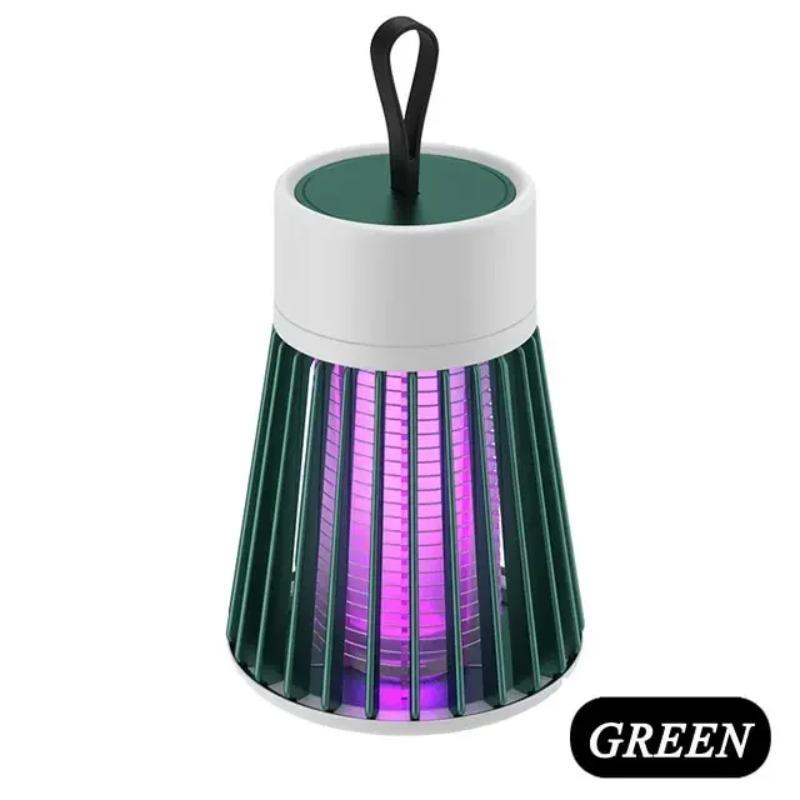 

Portable Camping Cordless Mosquito Zapper USB Rechargeable Indoor Fly Zapper Mosquito Repellent with Safety Grid Mosquito Killer for Indoor/Outdoor Plug in version зелений