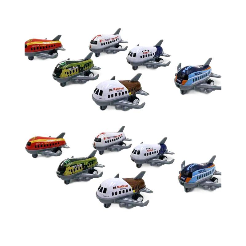 Kindergarten Back-to-School Toy: Pull-Back Car Set - Engineering & Military Vehicles in Individual Packaging