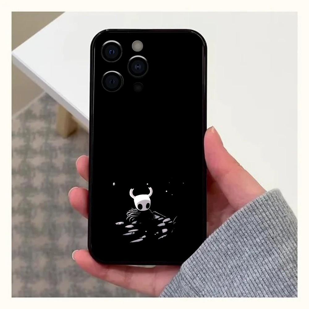 H-Hollow Knight Phone Case For Apple iPhone 15,14,13,12,11,Pro,X,XS,Max,XR,Plus,Mini Soft Black Cover