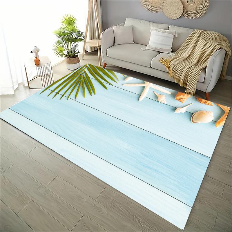 

Ocean and Beach 3D Printing Large Area Carpets for Home Living Room Kids Bedroom Sofa Doormat Kitchen Floor Rugs Anti-slipDecor 40x60cm (16x24in)
