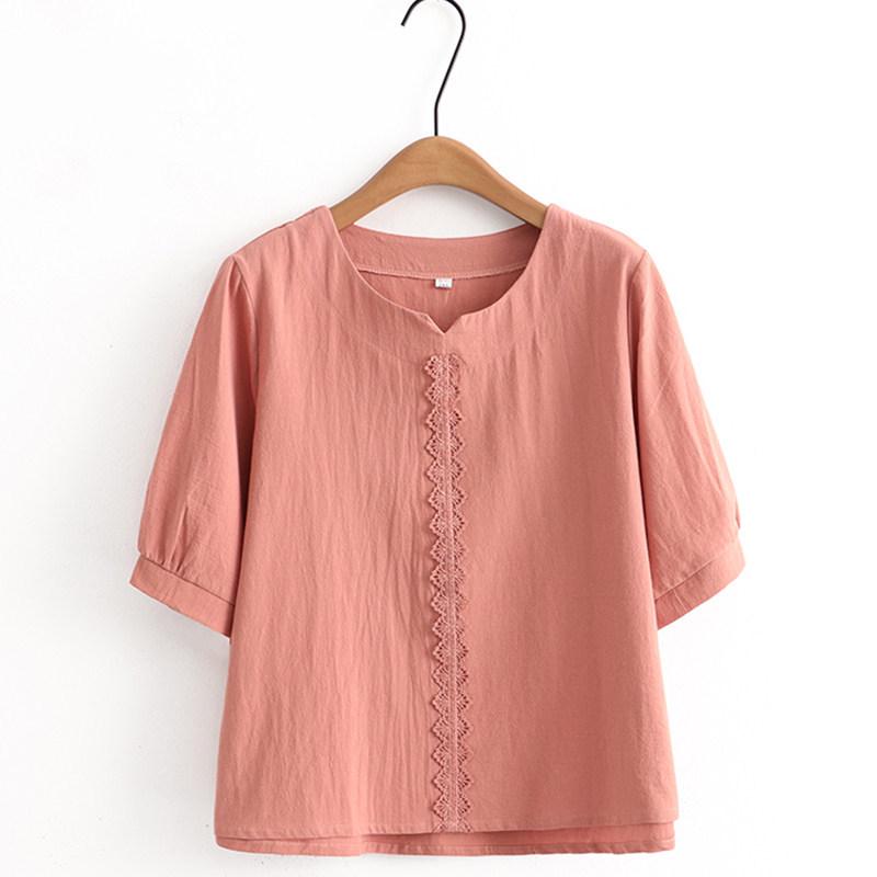 Stylish Cotton Blend Summer Two-Piece Set for Middle-Aged Women - Short Sleeve T-Shirt & Casual Pants 4XL (135-150 Jin)