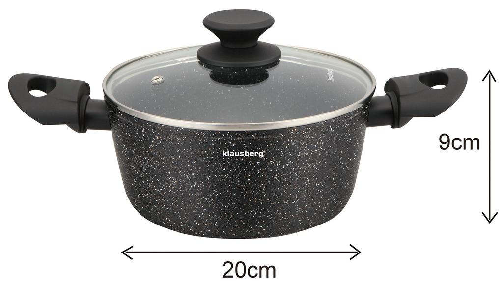 Set of Pots with Non-stick Marble Coating 12-piece KLAUSBERG KB-7657