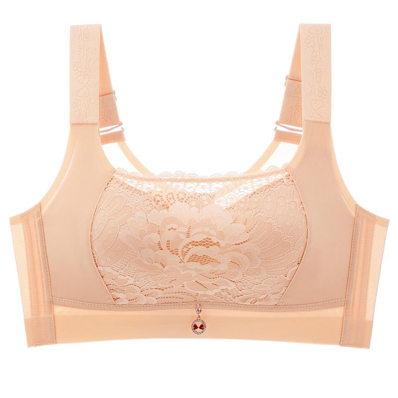 Bras Without Underwire Women's Plus-size Underwear Gathering Bras Anti-sagging Thin Bras Adjustable Bras with Breast Retraction Push Up Bra