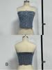 European and American Style Sexy Denim Tube Top for Women