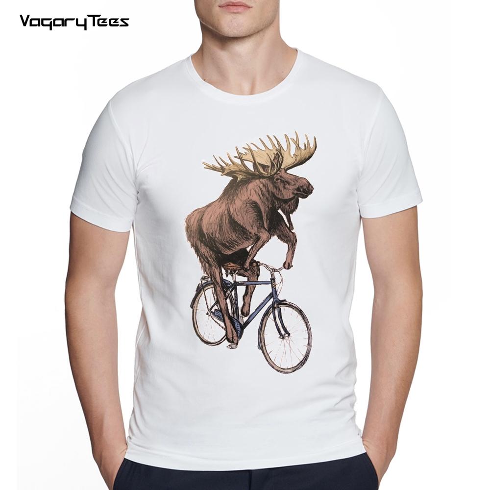 Men's Creative Sea Turtle/Lion cycling Fixed Gear Bike Print Short Sleeve Tshirt Hipster streetwear Tops Cool Animals Desgin Tee