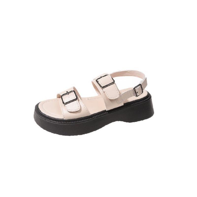 Platform sandals summer fashion new breathable round head beach shoes outer wear heightening casual sandals