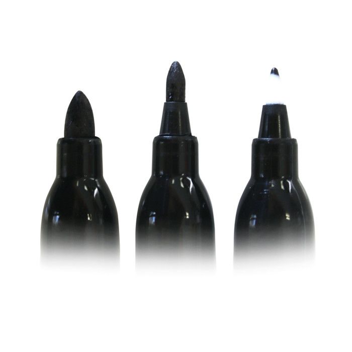Marqueur permanent noir 3 Pointes différentes