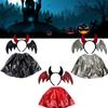 Halloween Bat Headband With Bizarre Animal Wings And Demon Skirt Costume