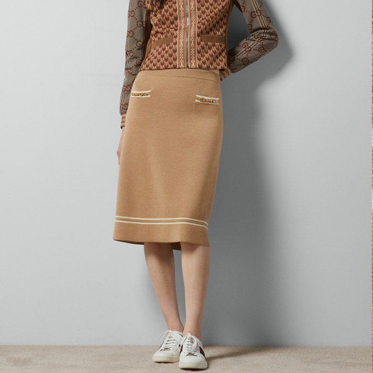 GUCCI Casual Long Skirt Women's Brown 766250-XKBNZ-2445