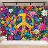 Stile Bohémien Colorato Hippie Bus Tema Sfondo per Compleanno Pace E Amore Decorazioni per Feste Stampa Tie Dye Sfondo in Vinile Regali