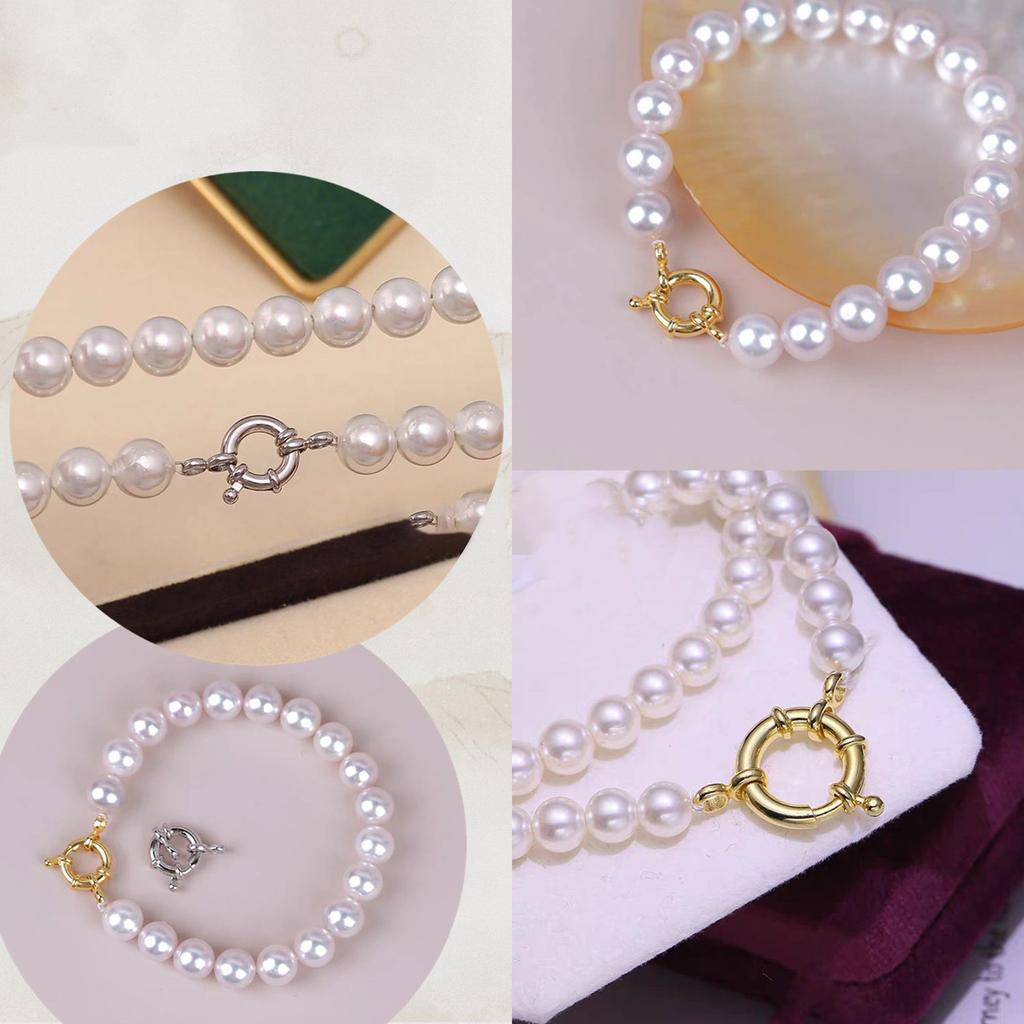 Pack of 10 Stainless Steel Necklace Clasp with Spring Hook Secure and Convenient Connector for Customizable Necklaces