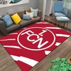 Red Carpet with Bold FCN Logo suitable as a non-slip mat for the living room or bedroom sofa