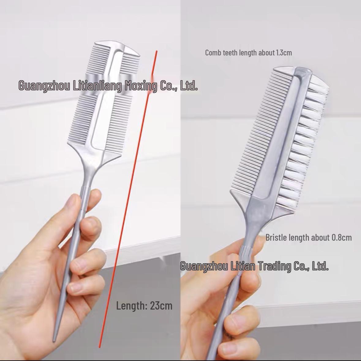 

Специальная расческа для спорта и латиноамериканских танцев - Мелкие зубья и дизайн со щеткой на обратной стороне Standard Latin Dance Comb серебро белый