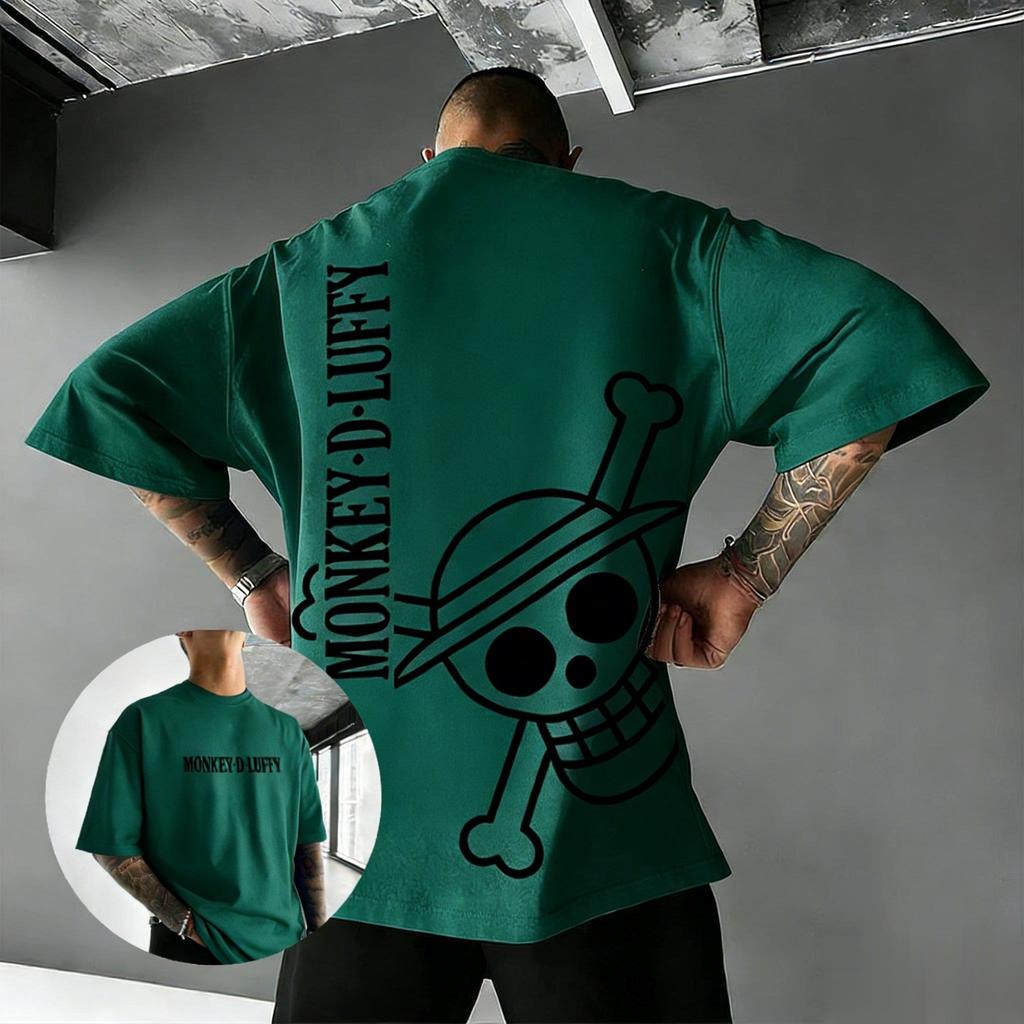 Oversized Vintage One Piece Anime Grafisch T-shirt Mannen Vrouwen Katoenen Top met Korte Mouwen 2026 Zomer Casual Streetwear Y2k Kleding