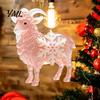Christmas Home Decor Sheep Hanging Ornament with Snowflake Decor, 2D Flat Acrylic Pendant Ornaments Rope for Holiday Tree Party Supplies Festive