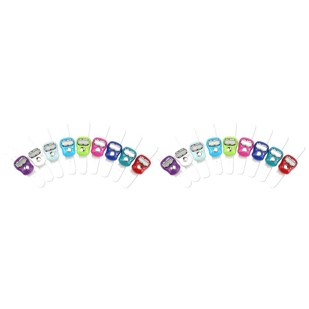 Elektronischer Fingerzähler mit Kompass Islamische Tasbih-Perle 5-stelliger LED-Zähler Handzähler Klicker Zählerring