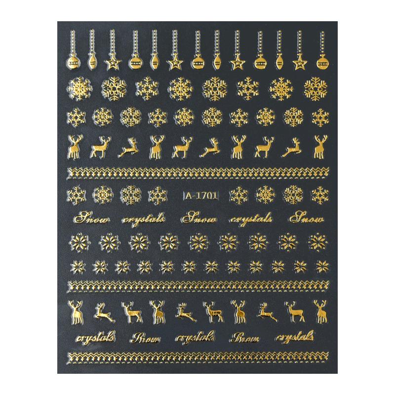 Autocolante de Crăciun 3D Laser Argint Ren & Fulg de Nea