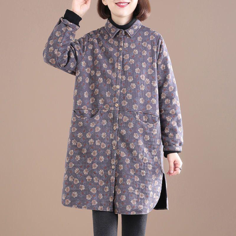 Warm Stylish 2026 Korean Plus Size Mid-Length Age-Reducing Velvet Jacket for Women