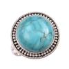 Naturalny Kamień Turkusu Tybetańskiego Srebro Próby 925 Prezent Pierścionek S.7 r2t79