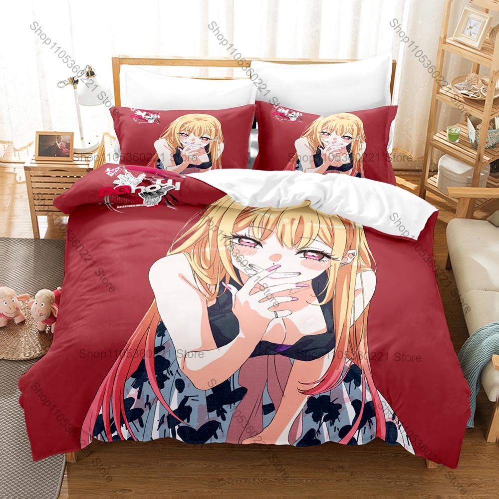Cool Personality My Dress Up Darling Anime Bedding Set New 3D Print Duvet Cover Set Home Bedroom Decor Bedclothes With Pillowcas