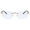 Ultra Light Frameless Cutting Glasses Women Men Metal Frame Rectangle Fashion Glasses
