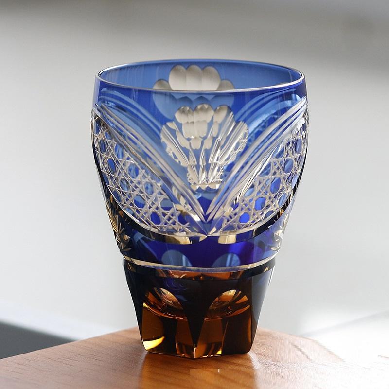 Japanisches Handgefertigtes Kristall-Whiskyglas, Leichter Luxus Retro Ausländisches Weinglas 280ml