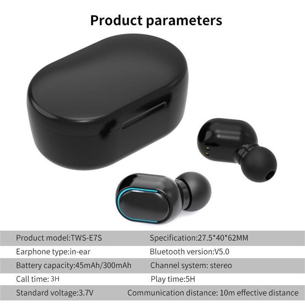 Cross-border E7S Mini TWS Bluetooth 5.0 In-Ear Earphones Macaron A7S