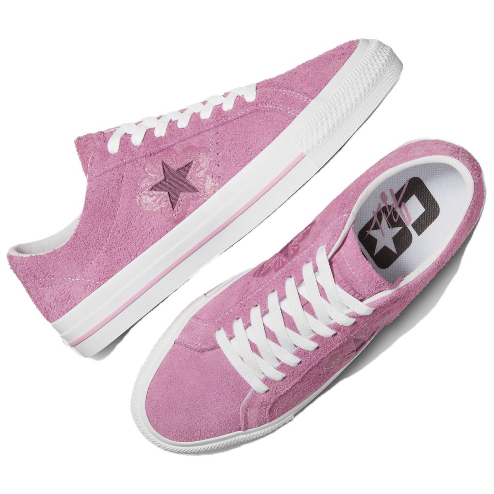 Converse Cons One Star Comfortable Casual Low Top Canvas Shoes Unisex Sneakers Light-Purple Red A11974C