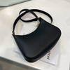 Nieuwe Mode Retro Handtassen Effen Kleur Leer Schoudertas Onderarmtas Casual Dames Handtassen