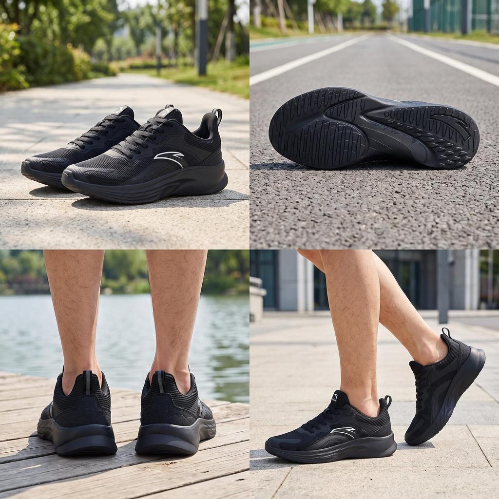 Anta Breathable Low top Running Shoes Men's Black 912235529-5