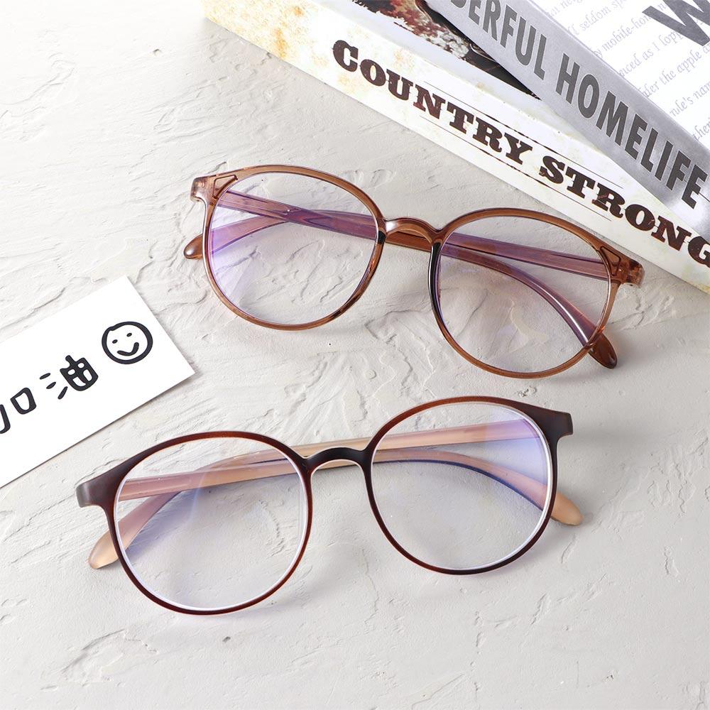 

Glasses Korean Style Glasses Eye Protection Anti Blue Light Glasses Female Computer Glasses Bright black frame