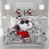 Snoopy 3D Duvet Cover Men women/Children KID Printing Disney Cartoon Bedding Set  Comforter Bed Soft