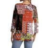 Women's Casual Fashion Sexy Comfortable V-Neck Floral Seven Sleeve Top