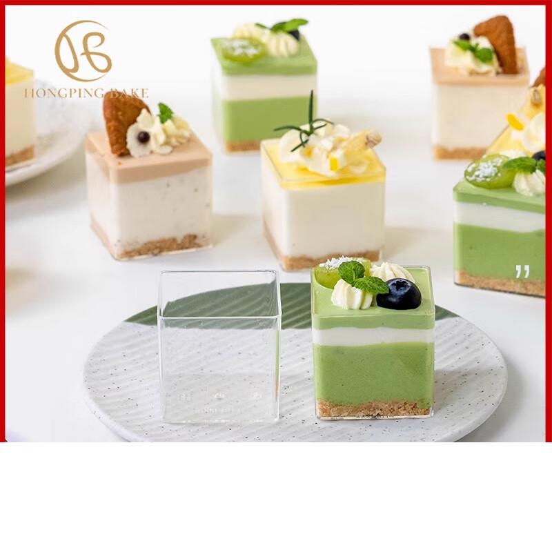 Zhishi Disposable Mini Square Mousse Cups