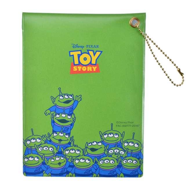 Disney Little Green Men/Alien Sticker Flakes In Case with Chain Japan NEW