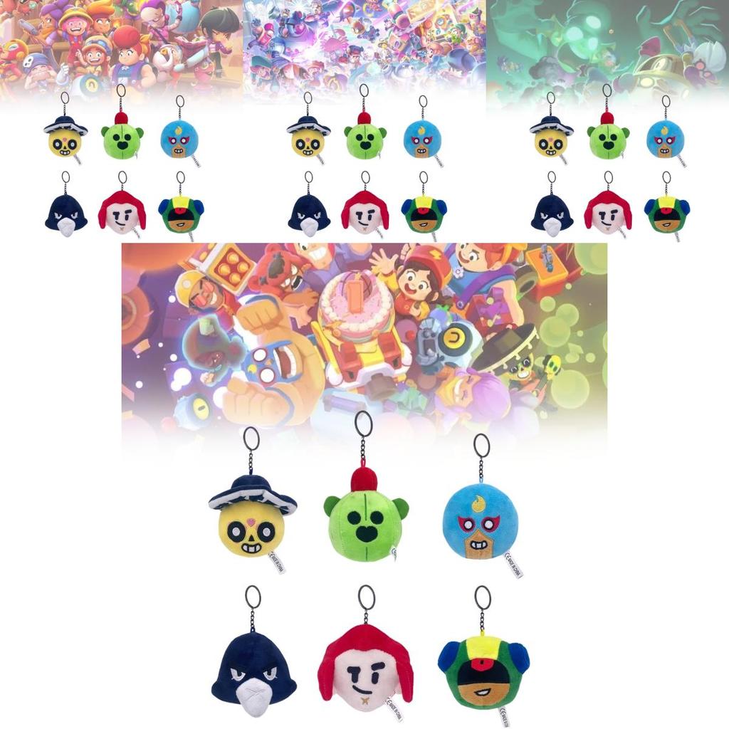 Adorable Spike Plush Keychain Toy From Brawl Stars With Soft Short Plush Fabric