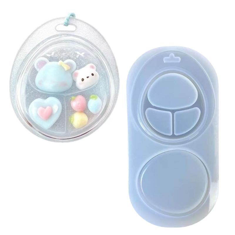 Egg Shaped Silicone Resin Mold for Mini Box Casting, Multi Cavity Body and Lid Design for Resin Plaster Ornament Craft Projects and Detailed Box