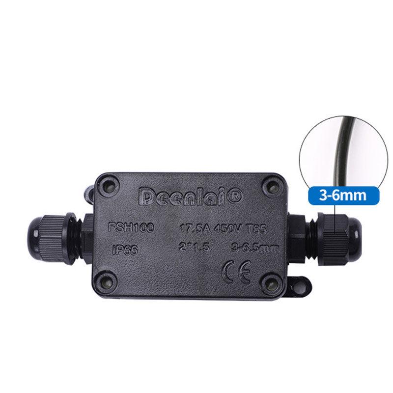 Outdoor Black Mini Waterproof Junction Box with Terminals