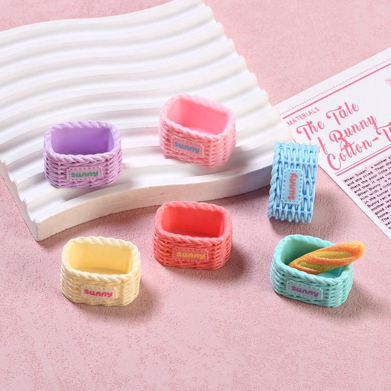 Accesorii Coș de Bambus Colorat 3D: Materiale pentru bijuterii din rășină DIY lucrate manual