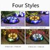 4PCS 12LED Solar Power Disk Light Outdoor Garden Solar Underground Light Deck Light Spotlight Buried Solar LED Lamp Garden Decor