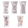 Fermaglio per Tenda a Fiore Fatto a Mano Elegante Decorativo Clip Fermatenda Fibbia Legaccio per Soggiorno e Camera da Letto