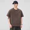 Retro Short-sleeved T-shirt for Men In Summer New Loose Round Neck Casual Heavy Cotton Shirt