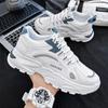 Fashion Men's Shoes Spring and Summer Canvas Breathable Casual Board Shoes Men's 2025 New Fashion Trend Low White Shoes Sneakers