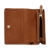 Gucci GG Emblem Series Snap Closure Coated Canvas Wallet Mini Unisex Couple Model Beige with Dark Brown