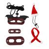 Santa Hat Scarf Lizard Leash Harness Set Adjustable Soft Bearded Dragon Harness Leash for Reptile
