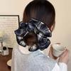 Retro Plaid Hairband French Temperament Elastic Hair Rope Hair Accessories
